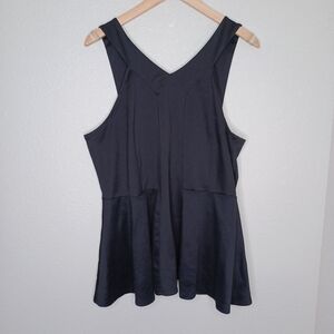 Torrid black peplum tank 3x